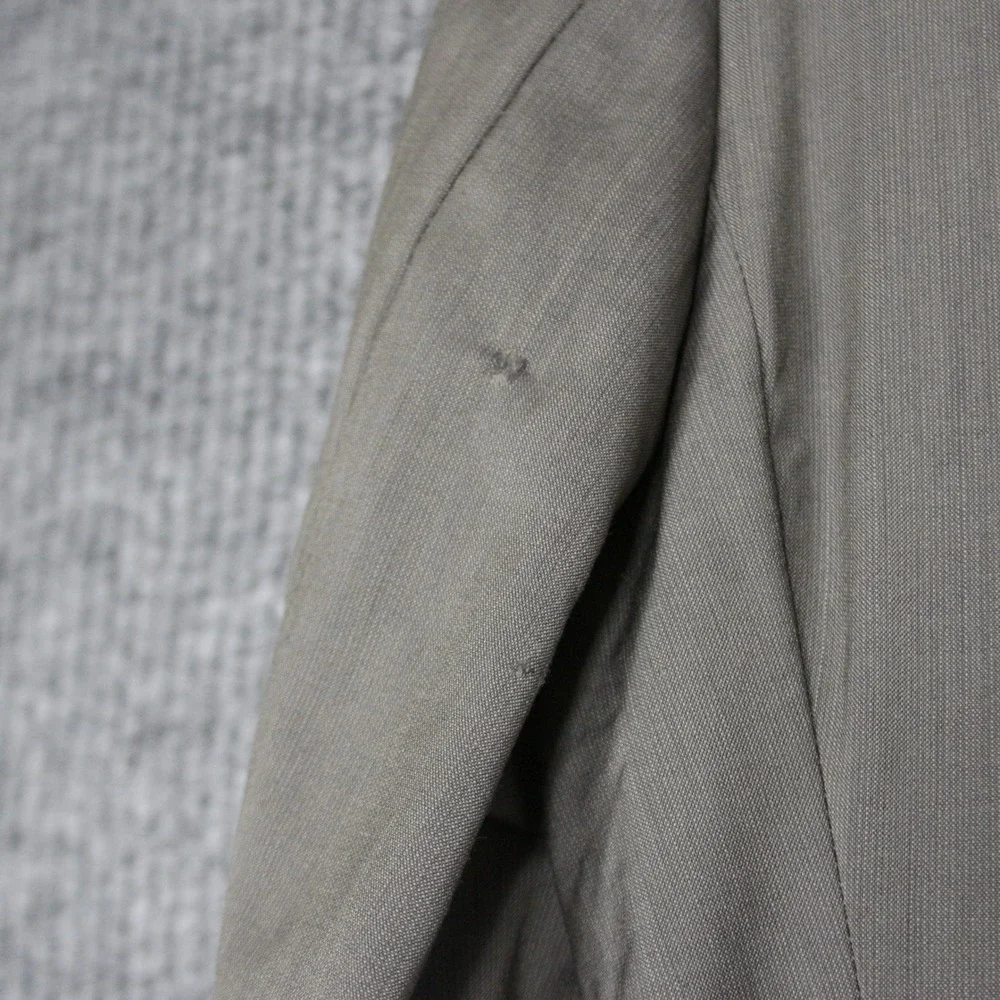 Hugo Boss Blazer Mens 40R Gray‎ Super 100 Wool Single Breasted Flawed